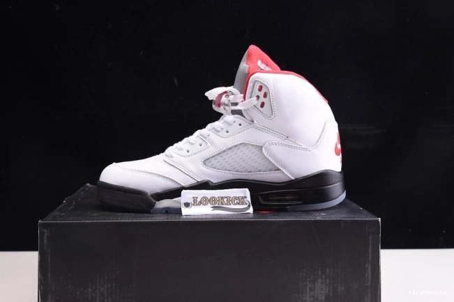 (2020) Red Silver 5 Air Tongue Jordan Retro Fire DA1911-102 1209